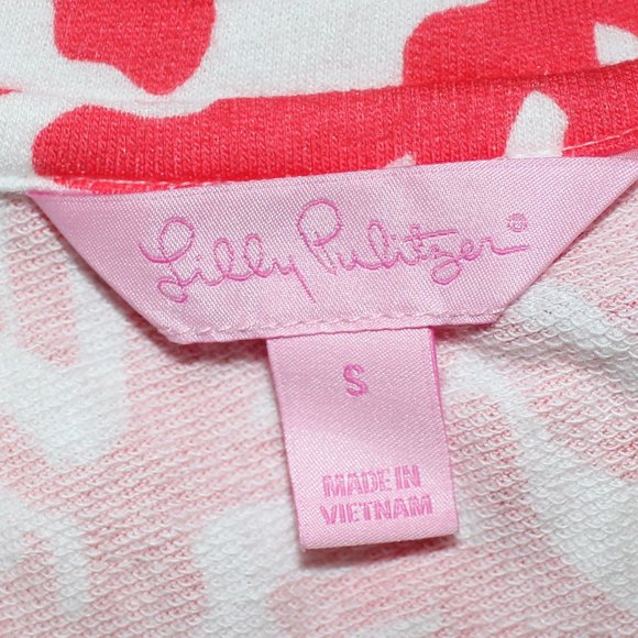 Lilly Pulitzer Captiva Tunic in Island Coral red white long sleeve size Small - Picture 8 of 8